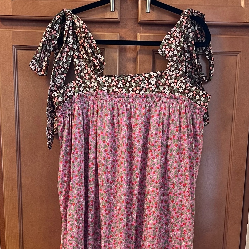 LOEFFLER RANDALL SHAE RUFFLE HEM LONG TANK DRESS
